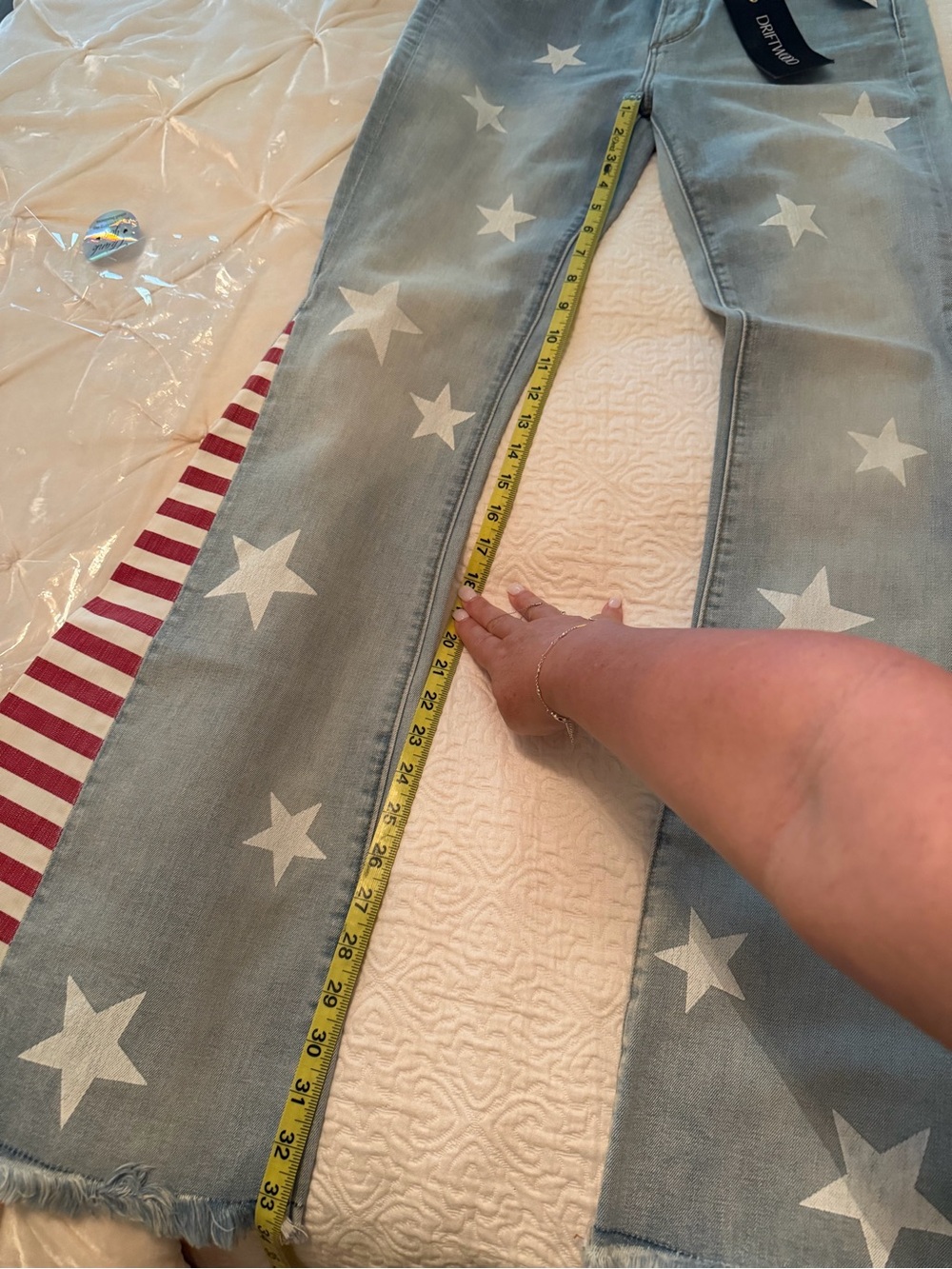 4th of July ready with these DRIFTWOOD Light Blue Star and Red Stripe FlareJeans - Picture 8 of 8